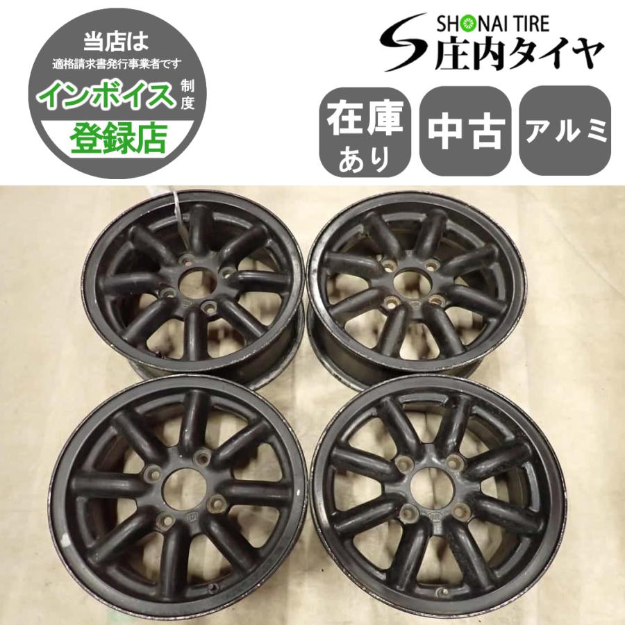 4本SET 会社宛 送料無料 14×6J ブラックレーシング BR アルミ 4穴