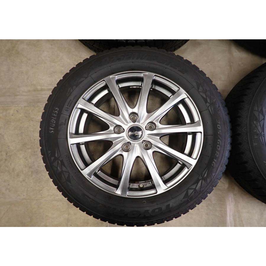 冬4本SET 会社宛 送料無料 205/60R16×6.5J 92Q トーヨー オブザーブ GIZ2 2022年製 アルミ ノア ヴォクシー エスクァイア 特価 NO,I5934_3