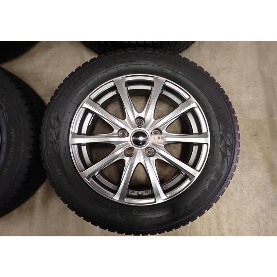 冬4本SET 会社宛 送料無料 205/60R16×6.5J 92Q トーヨー オブザーブ GIZ2 2022年製 アルミ ノア ヴォクシー エスクァイア 特価 NO,I5934_4