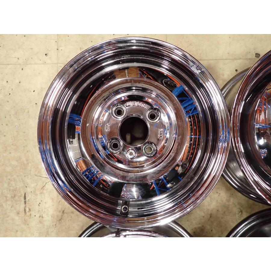 4本SET 会社宛 送料無料 14×4.5J WORK レッドスレッド アルミ 4穴 PCD
