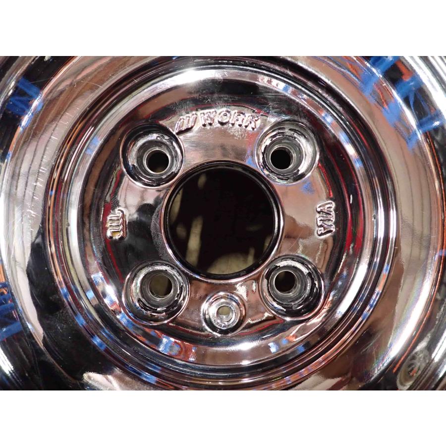 4本SET 会社宛 送料無料 14×4.5J WORK レッドスレッド アルミ 4穴 PCD