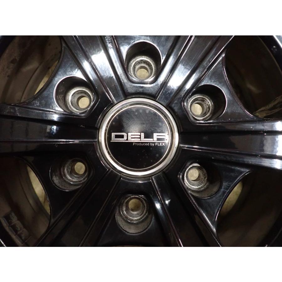 4本 会社宛 送料無料 15×6J FLEX デルフ ゼロファイブ DF-05アルミ 6穴