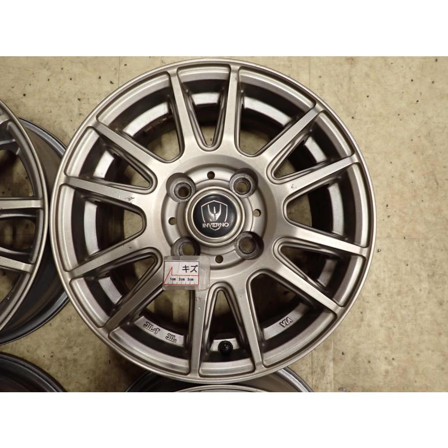 4本SET 会社宛 送料無料 13×5J インヴェルノ アルミ 4穴 PCD 100mm +35 