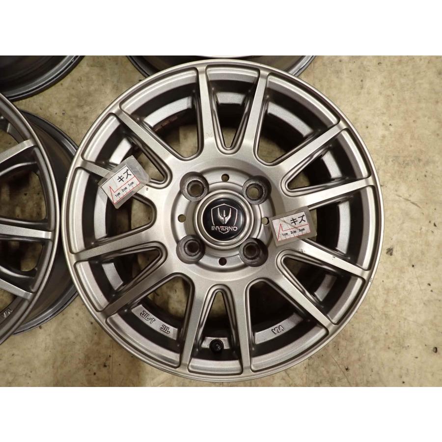4本SET 会社宛 送料無料 13×5J インヴェルノ アルミ 4穴 PCD 100mm +35 