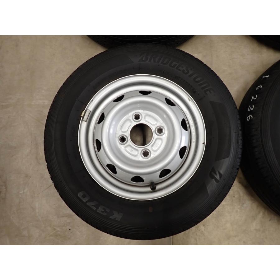 夏4本SET 会社宛 送料無料 145/80R12×3.5J 80/78 LT ブリヂストン K370