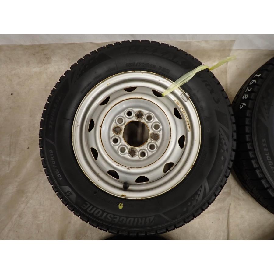 冬4本SET 会社宛 送料無料 155/70R12×4J 73Q ブリヂストン ブリザック