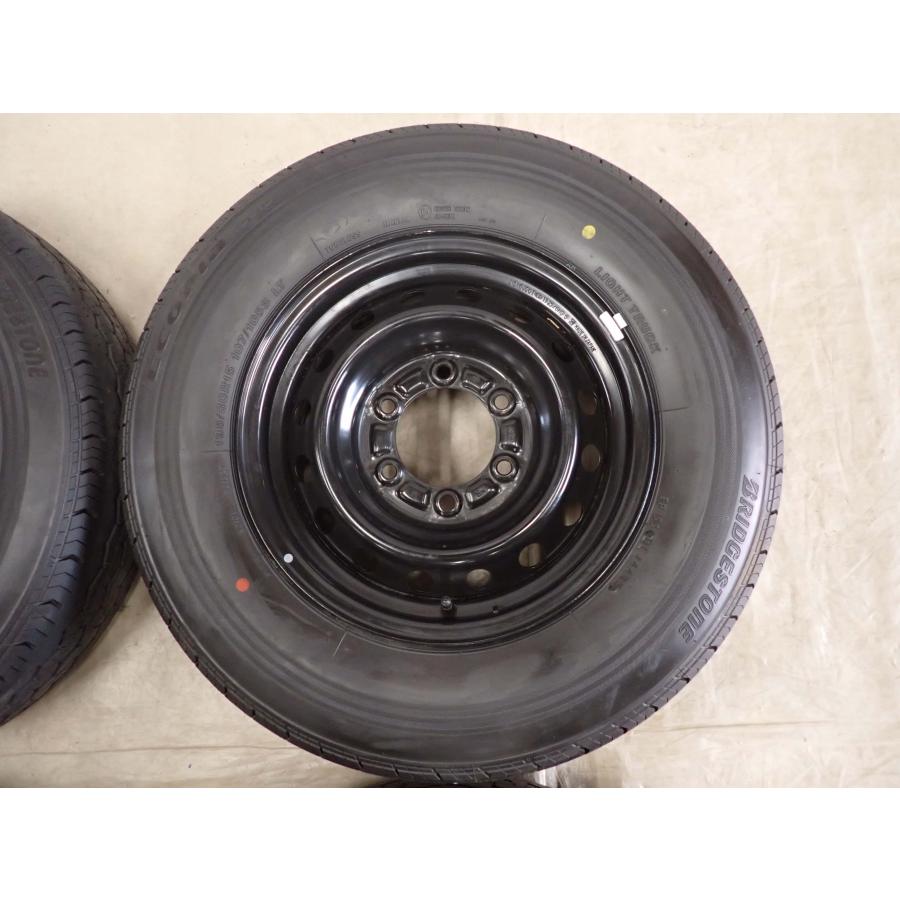 夏4本SET 会社宛 送料無料 195/80R15×6J 107/105 LT ブリヂストン ECOPIA RD-613 2025年製 トヨタ ハイエース 純正スチール 特価 NO,I6690_2