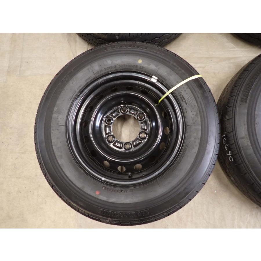 夏4本SET 会社宛 送料無料 195/80R15×6J 107/105 LT ブリヂストン ECOPIA RD-613 2025年製 トヨタ ハイエース 純正スチール 特価 NO,I6690_3