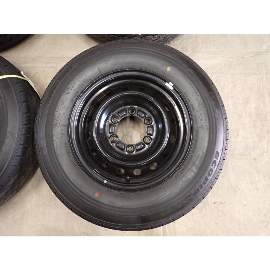 夏4本SET 会社宛 送料無料 195/80R15×6J 107/105 LT ブリヂストン ECOPIA RD-613 2025年製 トヨタ ハイエース 純正スチール 特価 NO,I6690_4