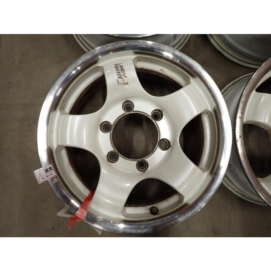 中古アルミ15x6.0J 　6穴　ハイエース用　4本セット 4本SET 会社宛 送料無料 15×6.5J デザイン アルミ 6穴 PCD 139.7mm 30