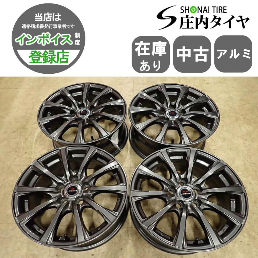 4本SET 会社宛 送料無料 15×6.5J 社外 デザイン アルミ 5穴 PCD 100mm