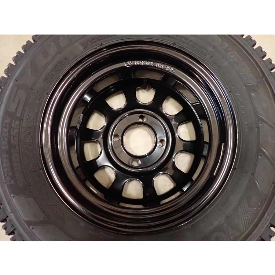 送料込☆2025ヨコハマ タイヤホイール145/80R12 LT日本製☆4本 冬4本新品 2025年製 会社宛 送料無料 145/80R12×4J LT ヨコハマ SY01V