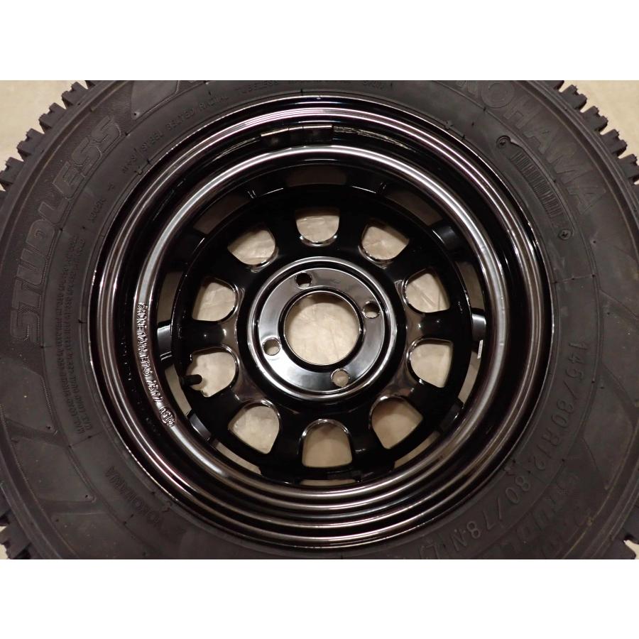 送料込☆2025ヨコハマ タイヤホイール145/80R12 LT日本製☆4本 冬4本新品 2025年製 会社宛 送料無料 145/80R12×4J LT ヨコハマ SY01V