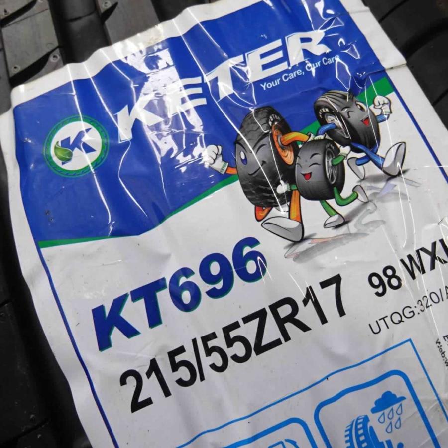 新品 4本SET NO,ケ731 業者様 送料無料 215/55R17 ×7J 夏 KETEL LT696 特価 2019年製 アルミ付 ...