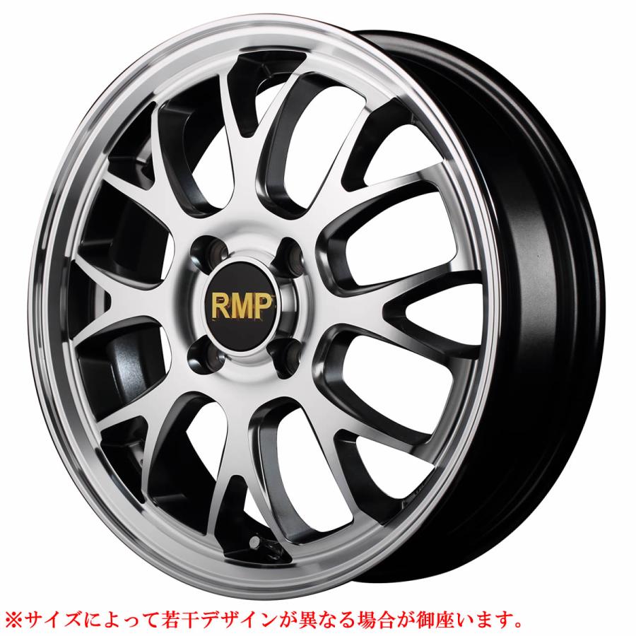 ★MID　RMP820F ４本セット★ RMP MID 820F ホイール4本 セミグロスブラック/デュアルポリッシュ