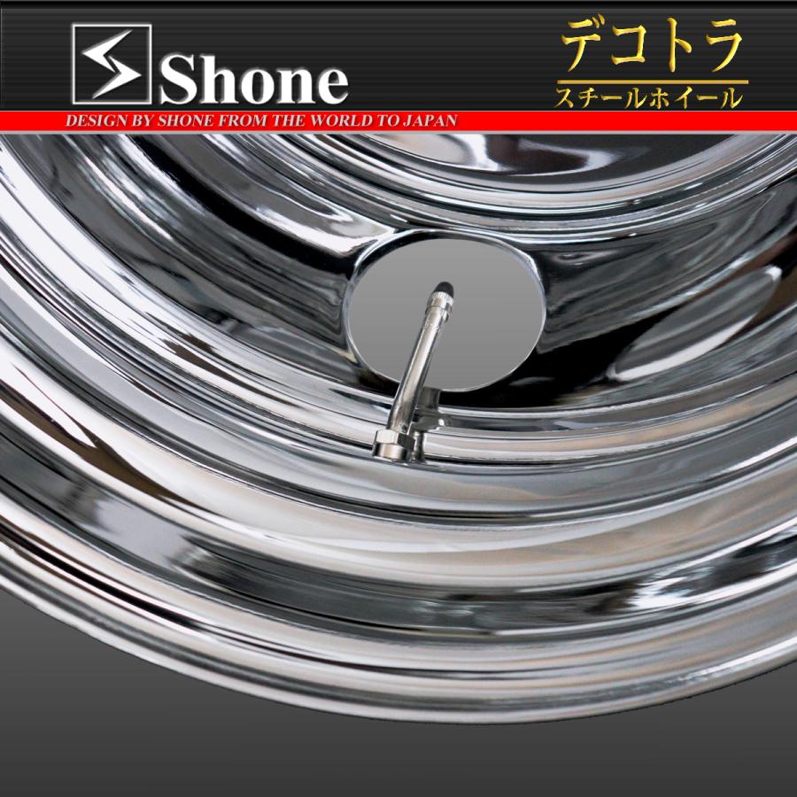Shone 17.5×6.0 メッキホイール　２本 リア専用 新品 2本価格 会社宛 送料無料 17.5×6.00 6穴 +127 SHONE