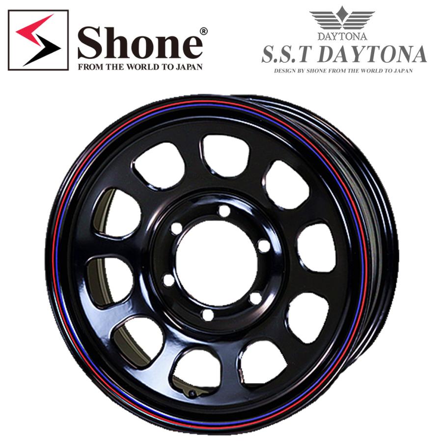デイトナ 16インチ 6穴 pcd139.7 ハイエース 新品 1本価格 会社宛 送料無料 16×7J 6穴 139.7mm ET+38 SHONE SST