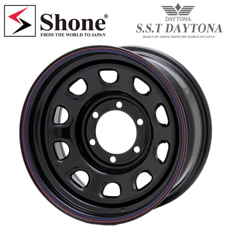 ランクル80 デイトナ ホイール 8J 16インチ 6穴 139.7 新品 4本価格 会社宛 送料無料 16×8J 6穴 139.7mm ET±0 SHONE SST