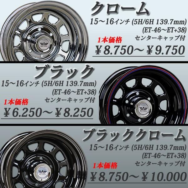 4×4車用 SST デイトナ ブラッククローム スチールホイール 15×10J