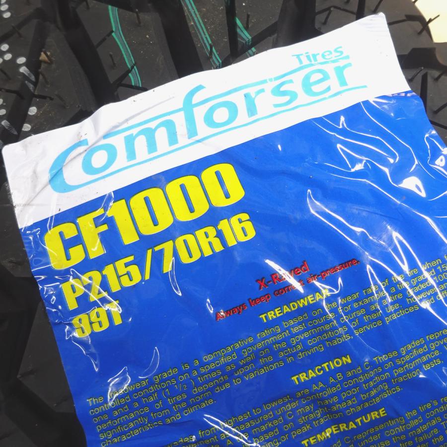 会社宛て配送で送料無料 215/70R16 新品SUMMERタイヤ Comforser製 