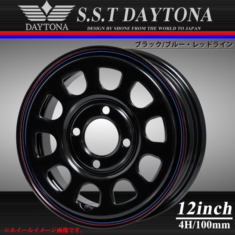 デイトナ？TTD 13インチ ホイール ブラック 4/100 新品 1本価格 会社宛 送料無料 12×4J 4穴 100mm ET+40 SHONE SST