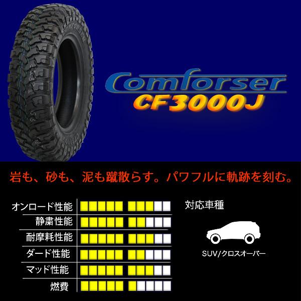 会社宛て配送で送料無料 185/85R16 マッドタイヤ Comforser製 CF3000J