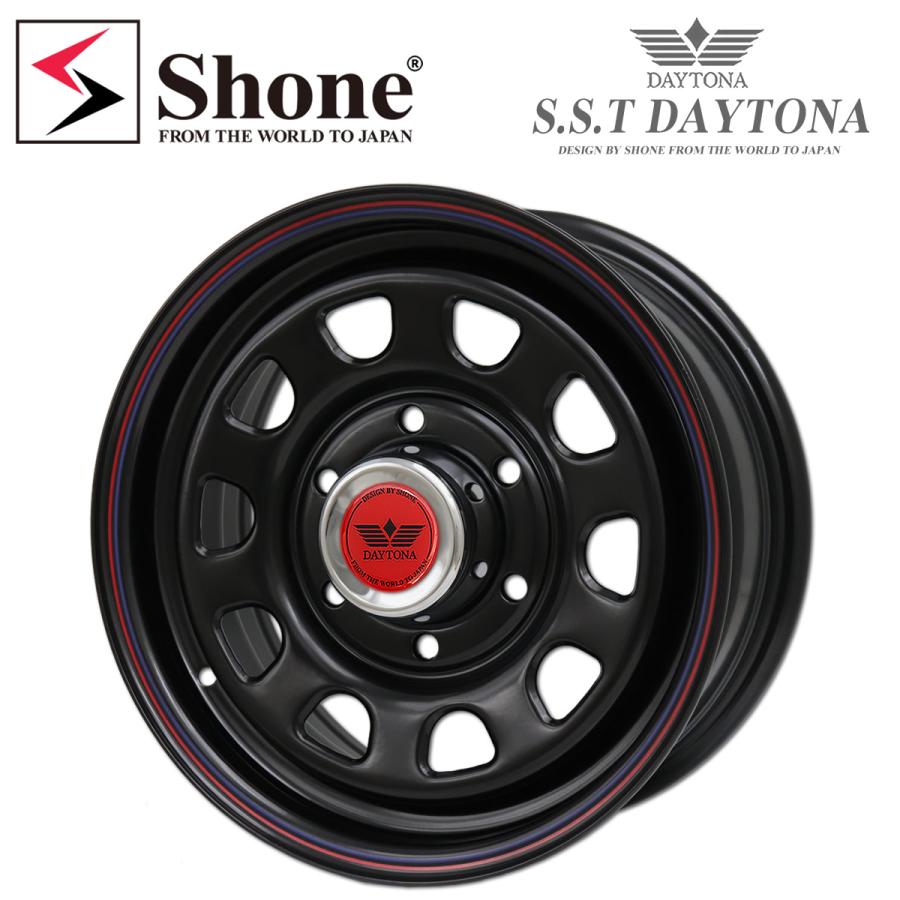 新品4本 会社宛 送料無料 15×6.5J 139.7-6穴 +40 SHONE DAYTONA 