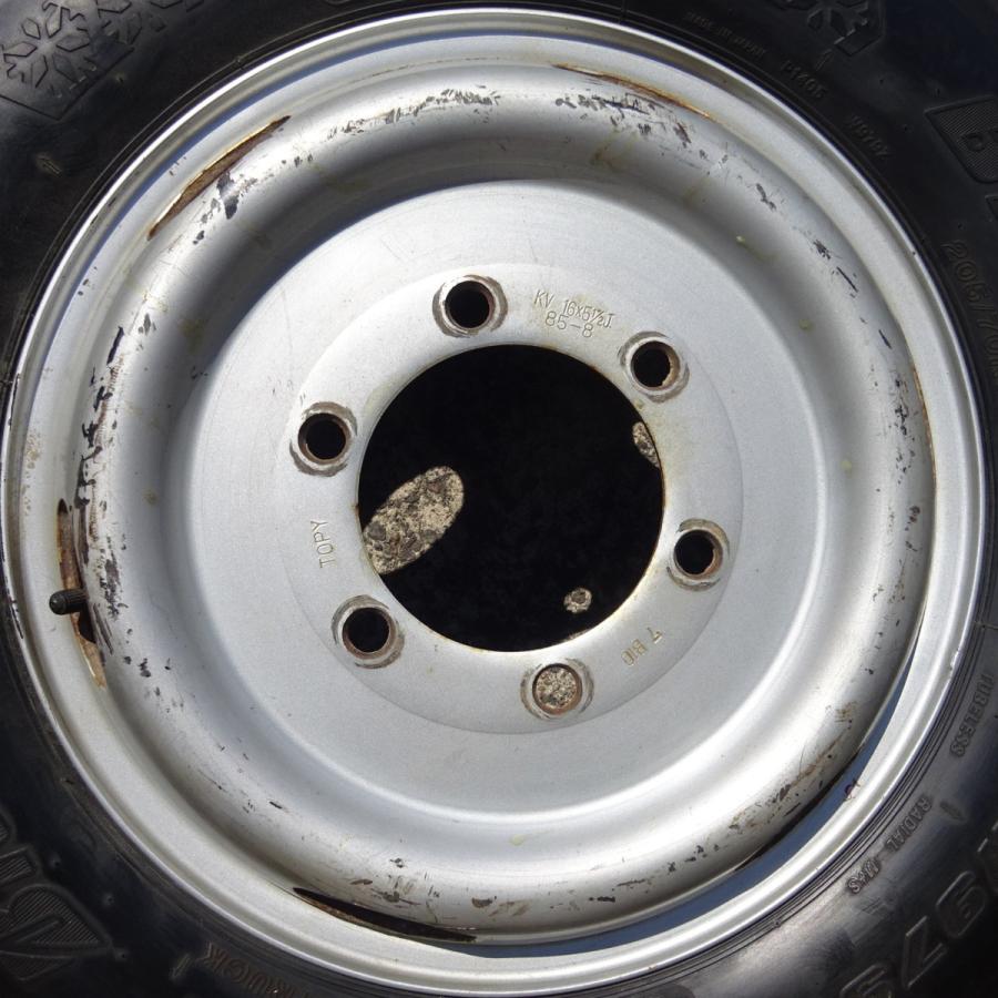 岐阜県高山発☆205/75R16 タイヤ4本set ホイール付き 2tキャンター 