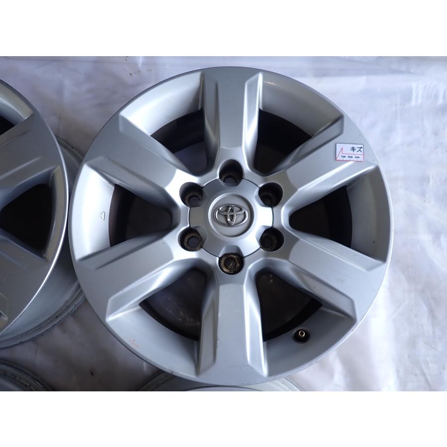 4本SET 会社宛 送料無料 17×7.5J トヨタ 純正 アルミ 6穴 PCD 139.7mm +25 ハブ径106mm ハイラックス サーフ ランクル 150プラド NO,W1201の画像