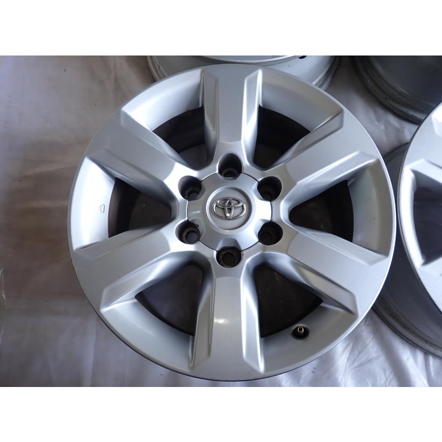 4本SET 会社宛 送料無料 17×7.5J トヨタ 純正 アルミ 6穴 PCD 139.7mm +25 ハブ径106mm ハイラックス サーフ ランクル 150プラド NO,W1201の画像