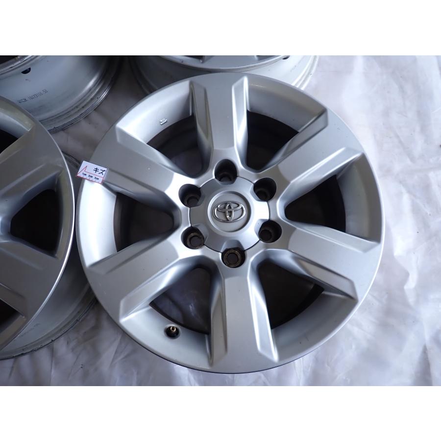 4本SET 会社宛 送料無料 17×7.5J トヨタ 純正 アルミ 6穴 PCD 139.7mm +25 ハブ径106mm ハイラックス サーフ ランクル 150プラド NO,W1201の画像