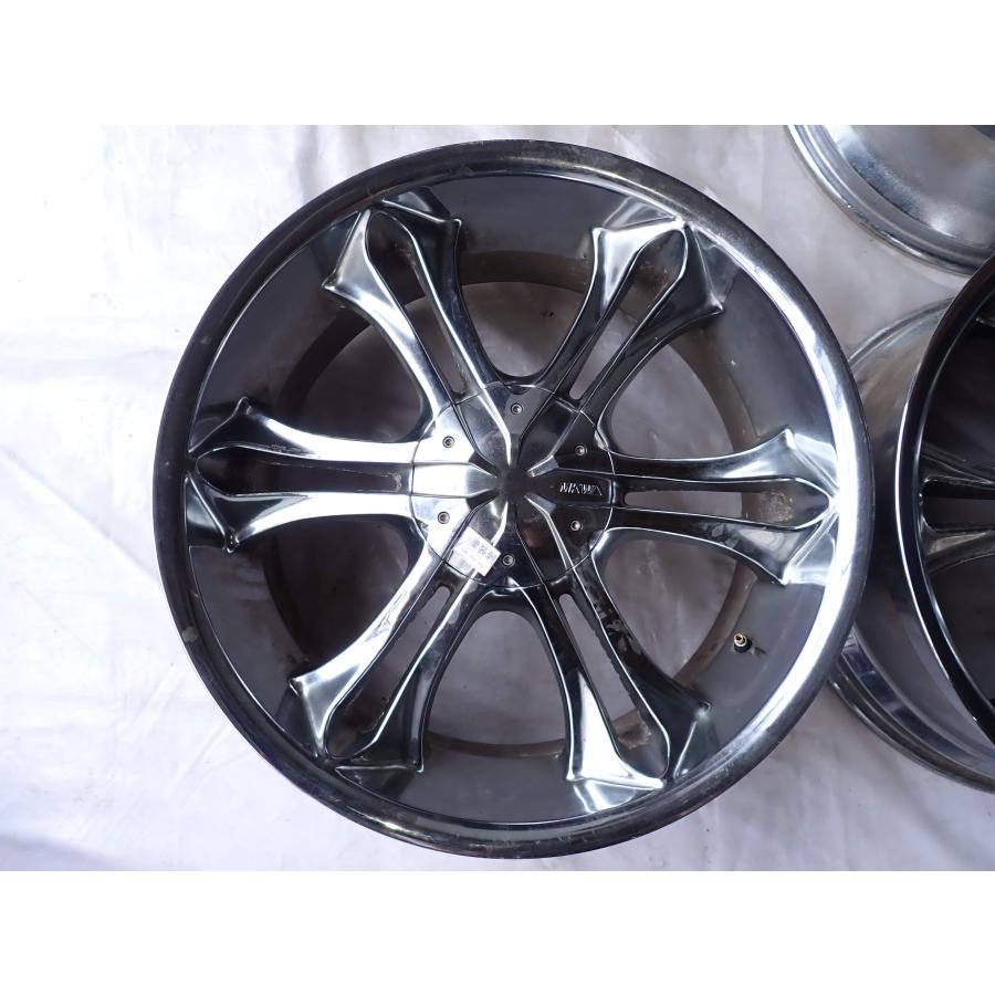 4本SET 会社宛 送料無料 22×9.5J MKW 24 メッキ アルミホイール 6穴