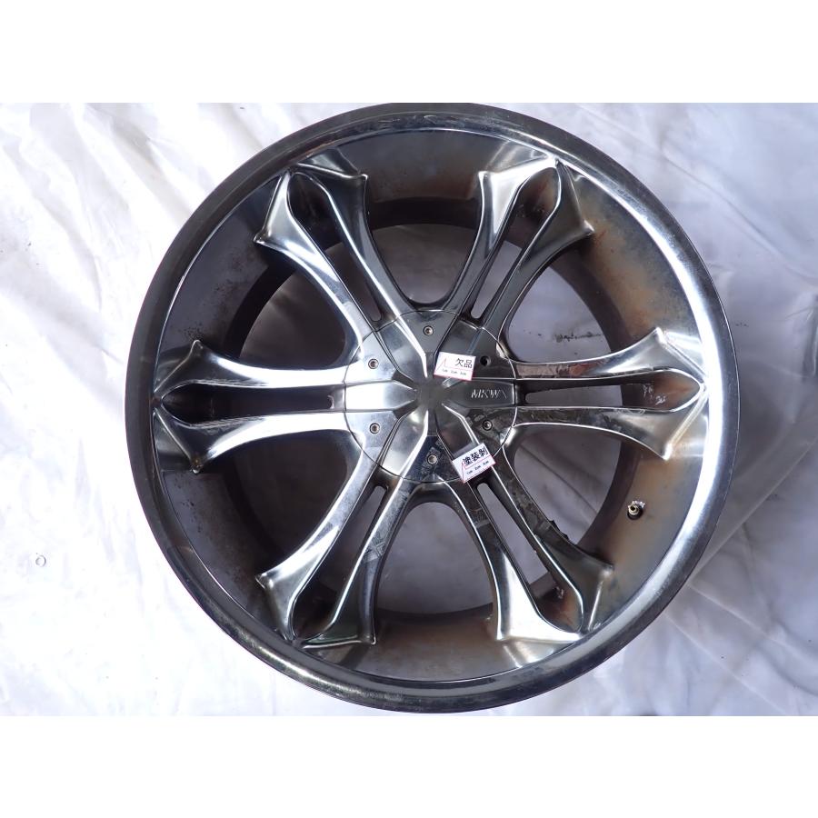 4本SET 会社宛 送料無料 22×9.5J MKW 24 メッキ アルミホイール 6穴