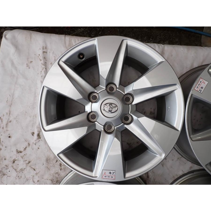 4本SET 会社宛 送料無料 17×7.5J トヨタ 150 ランドクルーザー プラド 純正 アルミ 6穴 PCD 139.7mm +25 ハブ径106mm ハイエース NO,W2023の画像