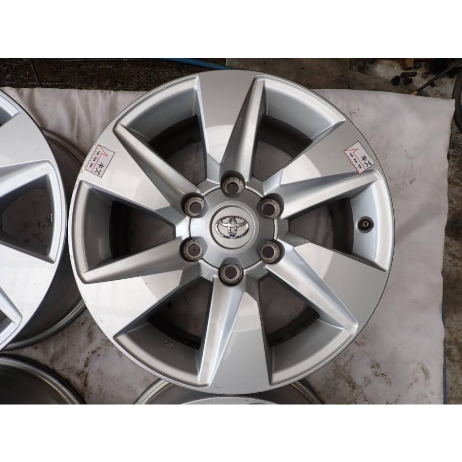 4本SET 会社宛 送料無料 17×7.5J トヨタ 150 ランドクルーザー プラド 純正 アルミ 6穴 PCD 139.7mm +25 ハブ径106mm ハイエース NO,W2023の画像