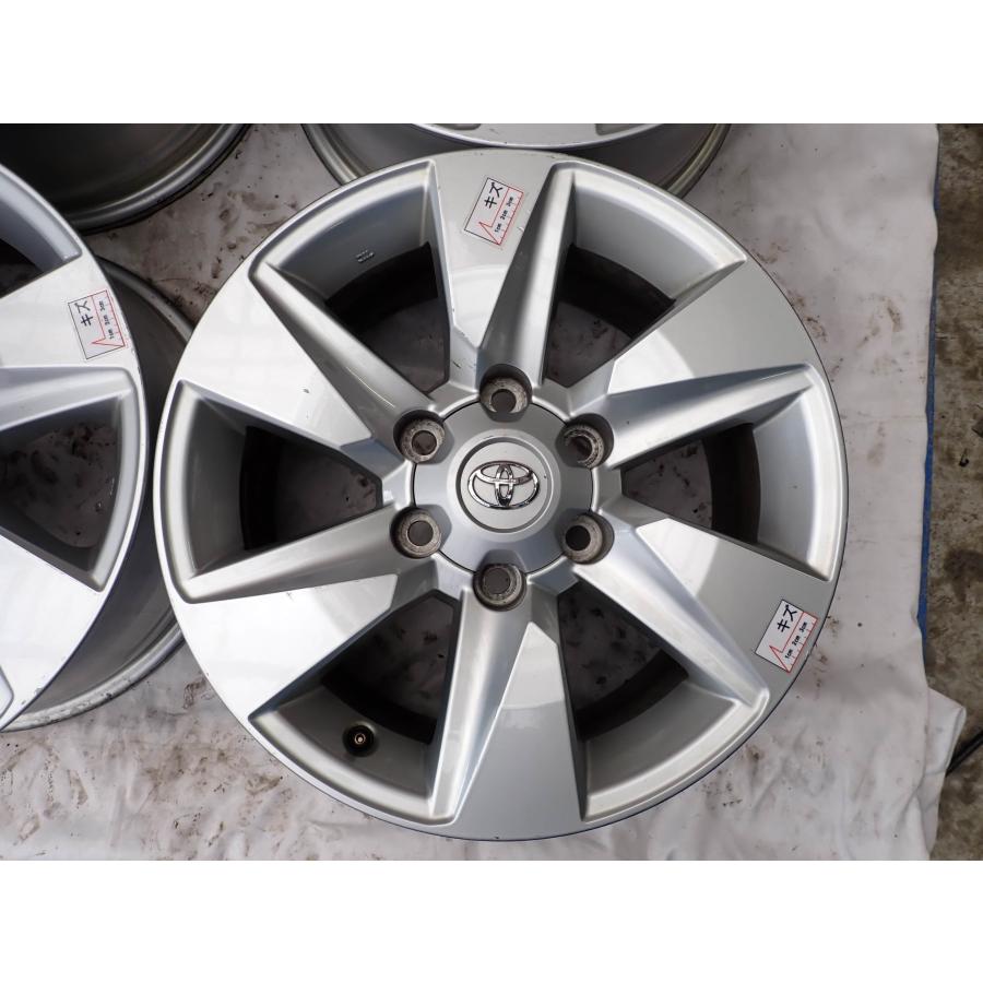 4本SET 会社宛 送料無料 17×7.5J トヨタ 150 ランドクルーザー プラド 純正 アルミ 6穴 PCD 139.7mm +25 ハブ径106mm ハイエース NO,W2023の画像