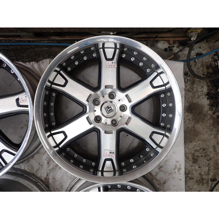 4本SET 会社宛 送料無料 20×8.5J 9.5J WORK LS606 アルミ 5穴 PCD