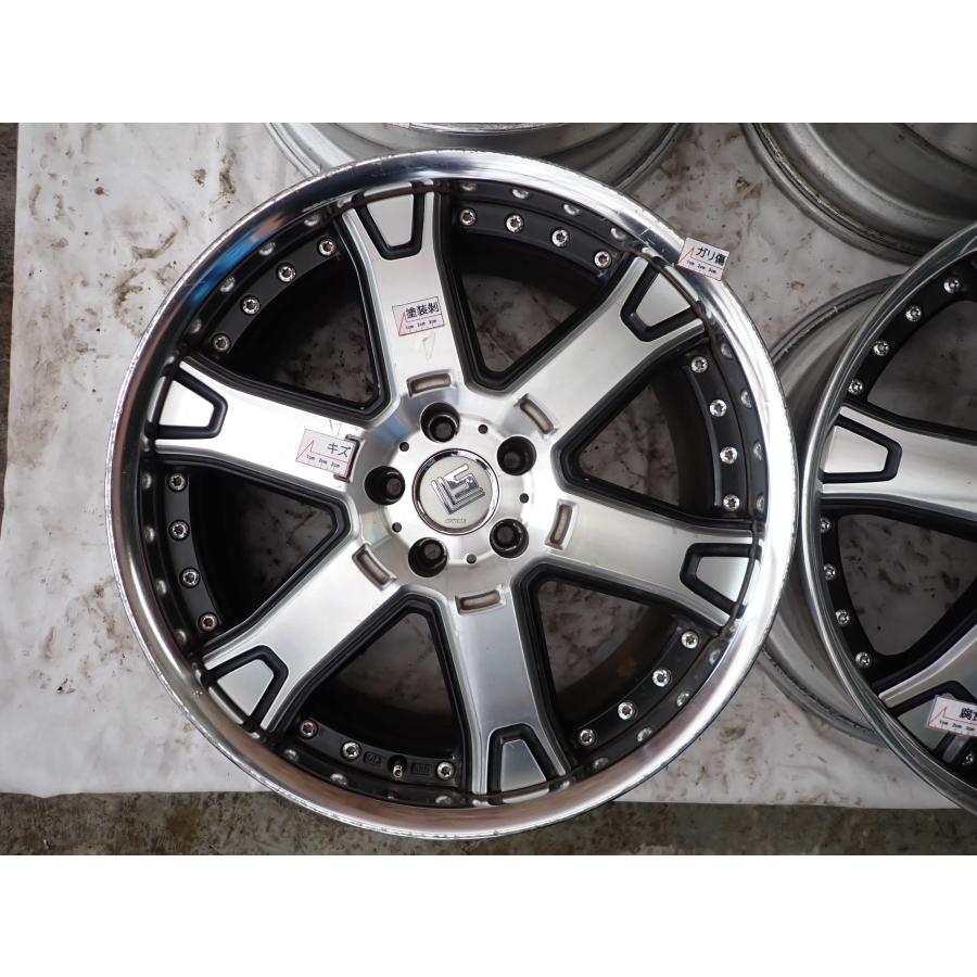 4本SET 会社宛 送料無料 20×8.5J 9.5J WORK LS606 アルミ 5穴 PCD 