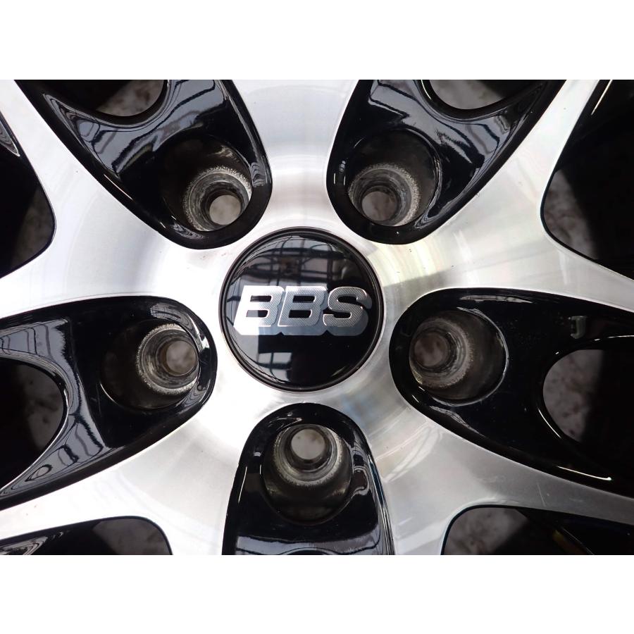 BBS GERMANY CS 18インチ 5穴 中古ホイール&タイヤ×4本セット 送料無料 中古 BBS CS 18インチ 7.5J +38 5H 114.3 ブラックポリッシュ