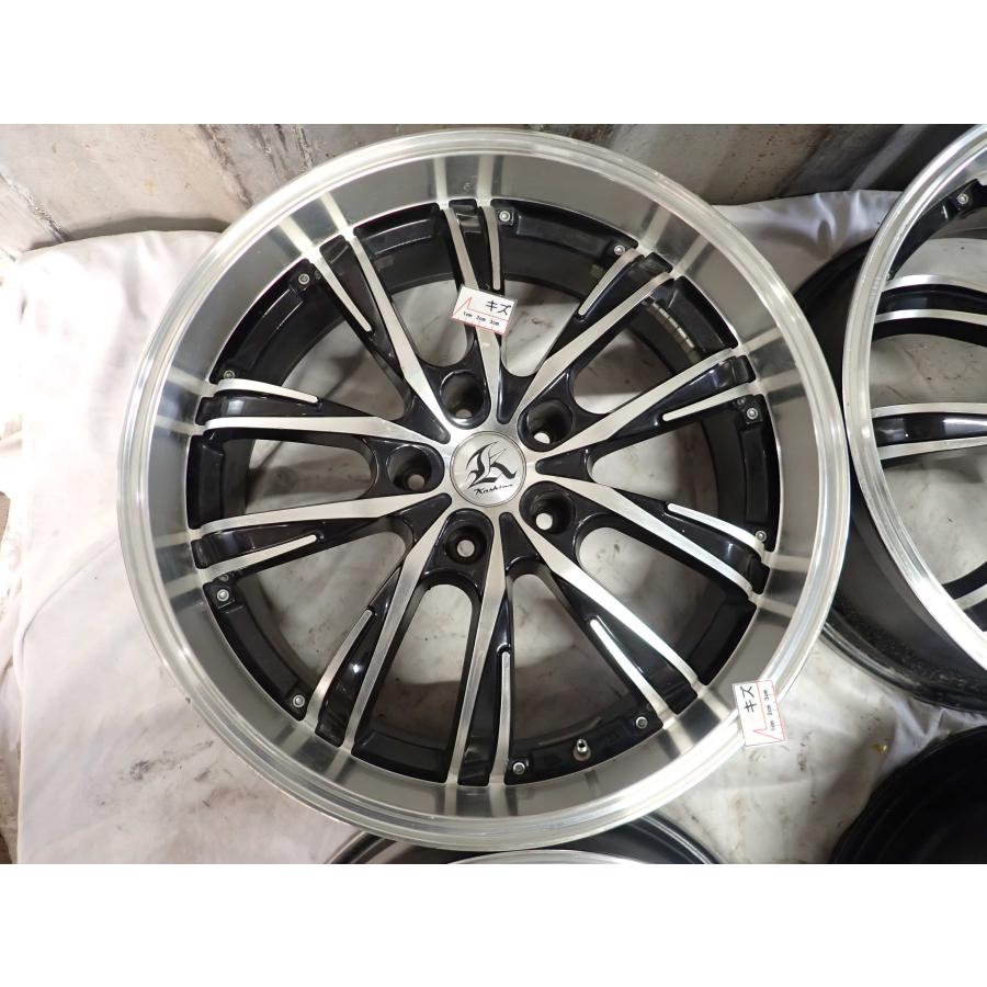 4本 会社宛 送料無料 19×8J デザイン アルミ 5穴 PCD 114.3mm +35 ハブ 
