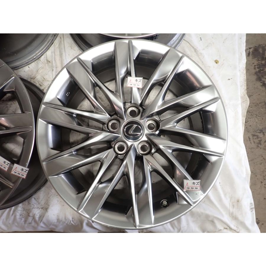 4本SET 会社宛 送料無料 19×8J レクサス LS500 LS500ｈ 純正 ハイグロス アルミ 5穴 PCD 120mm +25 ハブ径60mm 店頭交換OK 特価 NO,W2059の画像