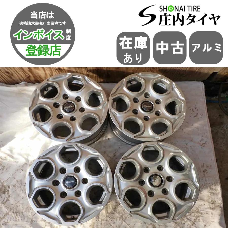 4本 会社宛 送料無料 15×6J 4×4 デザイン アルミ 6穴 PCD 139.7mm +33