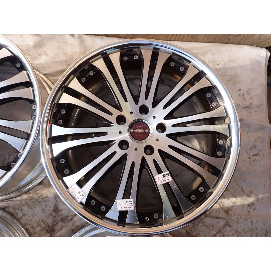 4本SET 会社宛送料無料 19×7J AME シャレン XS-20 アルミ 5穴 PCD