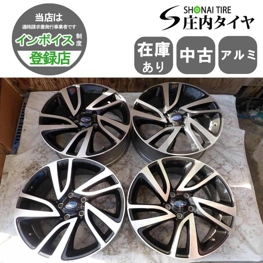 4本SET 会社宛 送料無料 18×7.5J スバル 純正 アルミ ホイール 5穴 PCD 