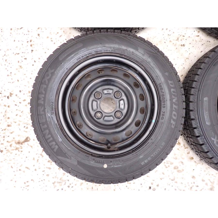 (決定済)145/80r13 ダンロップ  WINTERWAX　4本セット AZENIS 冬4本SET 会社宛 送料無料 145/80R13×4J 75Q ダンロップ WINTER