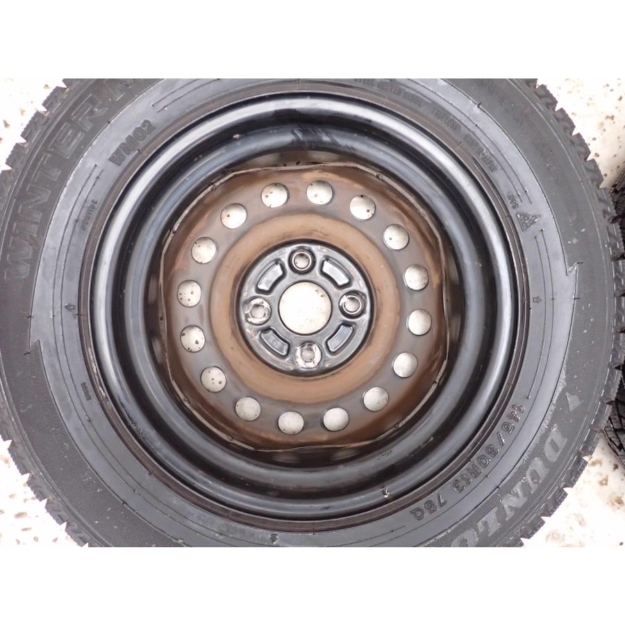 AZENIS 冬4本SET 会社宛 送料無料 145/80R13×4J 75Q ダンロップ WINTER