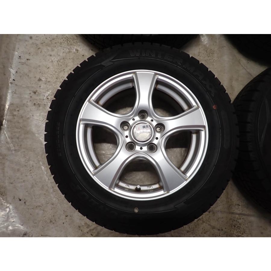 冬4本SET 会社宛送料無料 195/65R15×6J 91Q ダンロップ WINTER MAXX WM02 2023年製 アルミ ノア ヴォクシー ステップワゴン 特価 NO,W2351の画像