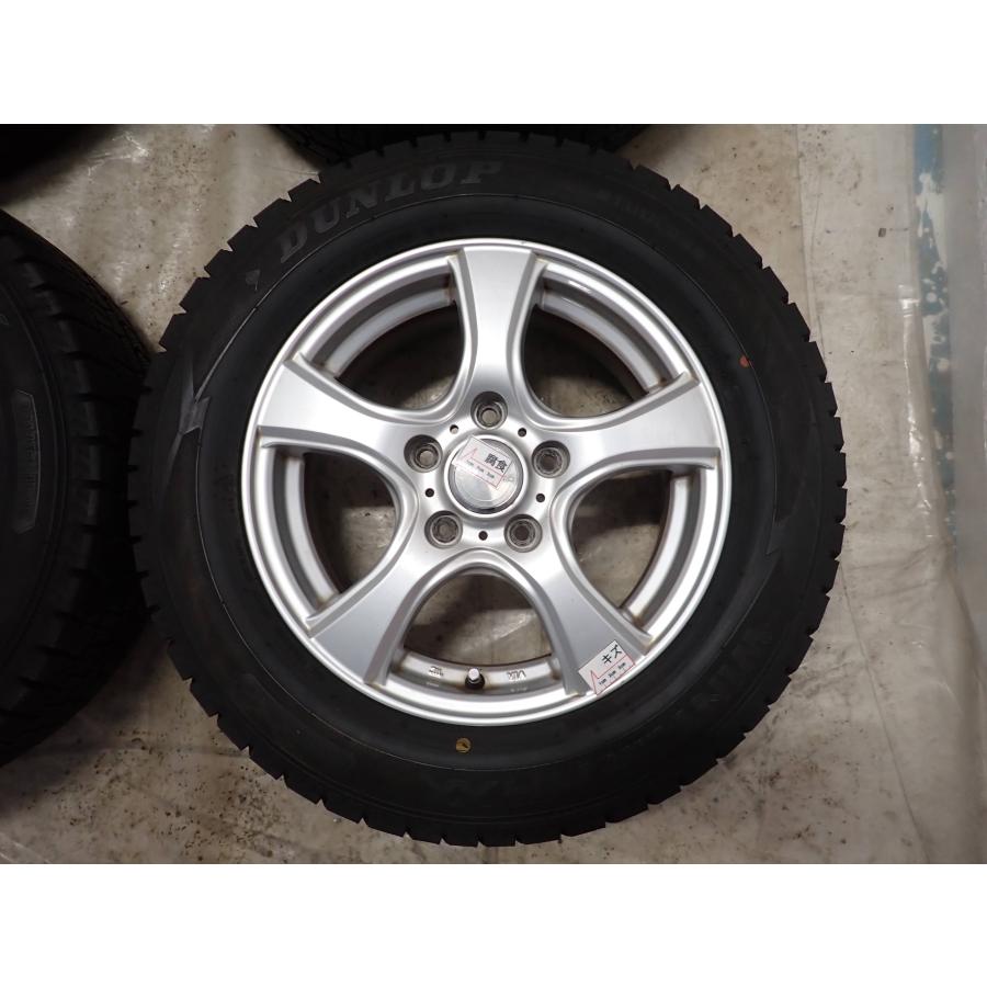 冬4本SET 会社宛送料無料 195/65R15×6J 91Q ダンロップ WINTER MAXX WM02 2023年製 アルミ ノア ヴォクシー ステップワゴン 特価 NO,W2351の画像