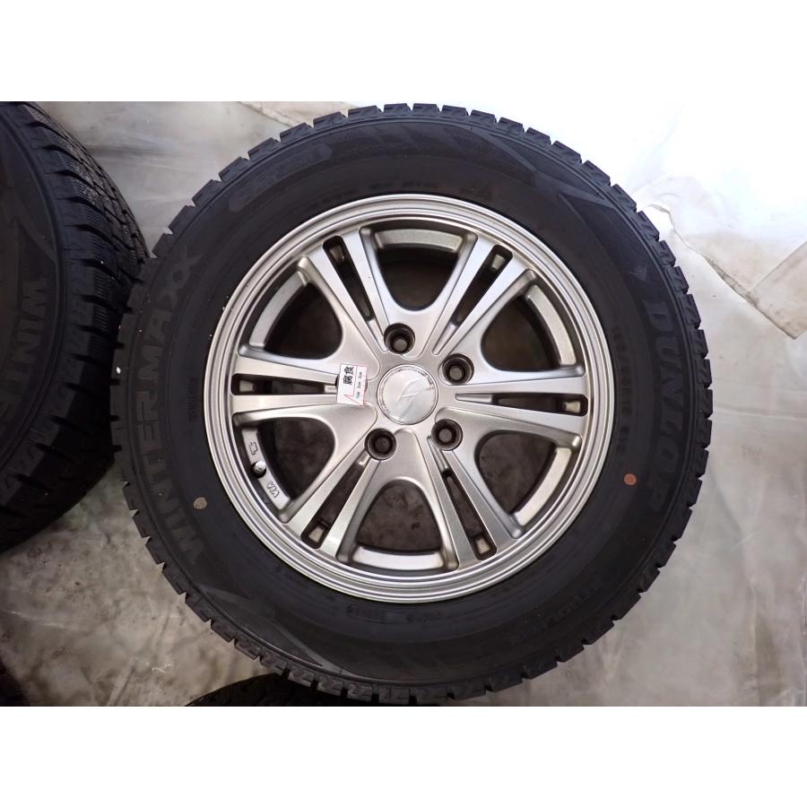 冬 4本SET 会社宛 送料無料 195/65R15×6J 91Q ダンロップ WINTER MAXX WM02 2023年製 ノア ヴォクシー エスクァイア ステップW NO,W2381の画像