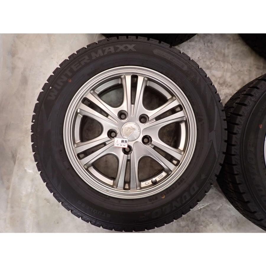 冬 4本SET 会社宛 送料無料 195/65R15×6J 91Q ダンロップ WINTER MAXX WM02 2023年製 ノア ヴォクシー エスクァイア ステップW NO,W2381の画像